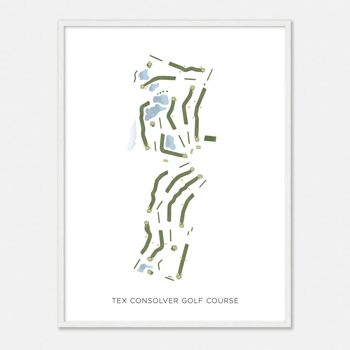 Print of Tex Consolver Golf Course Modern Map