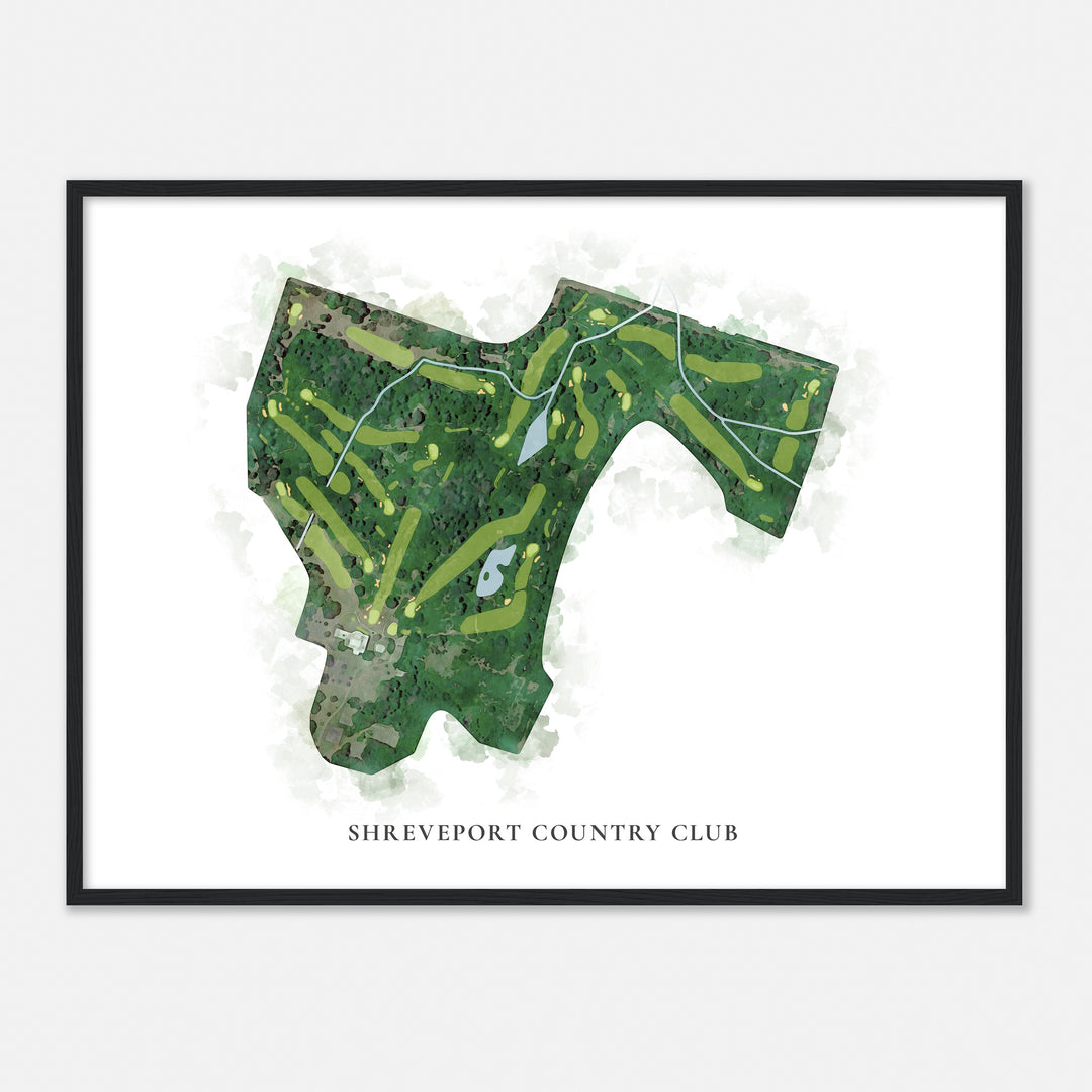 Print of Shreveport Country Club Classic Map