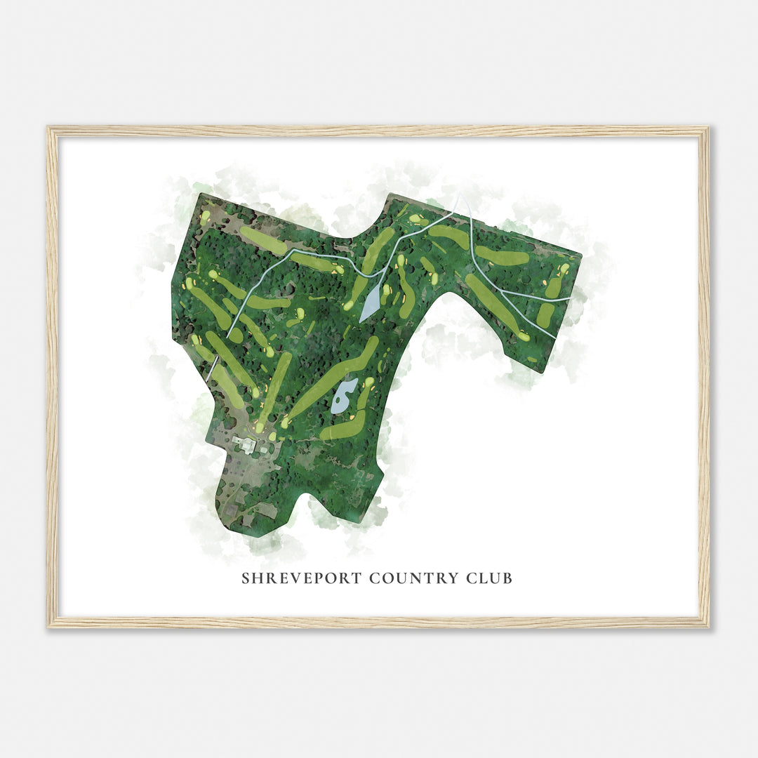 Print of Shreveport Country Club Classic Map