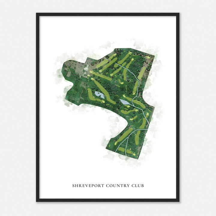 Print of Shreveport Country Club Classic Map