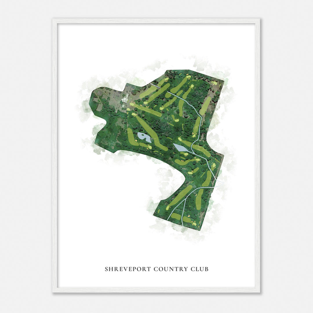 Print of Shreveport Country Club Classic Map