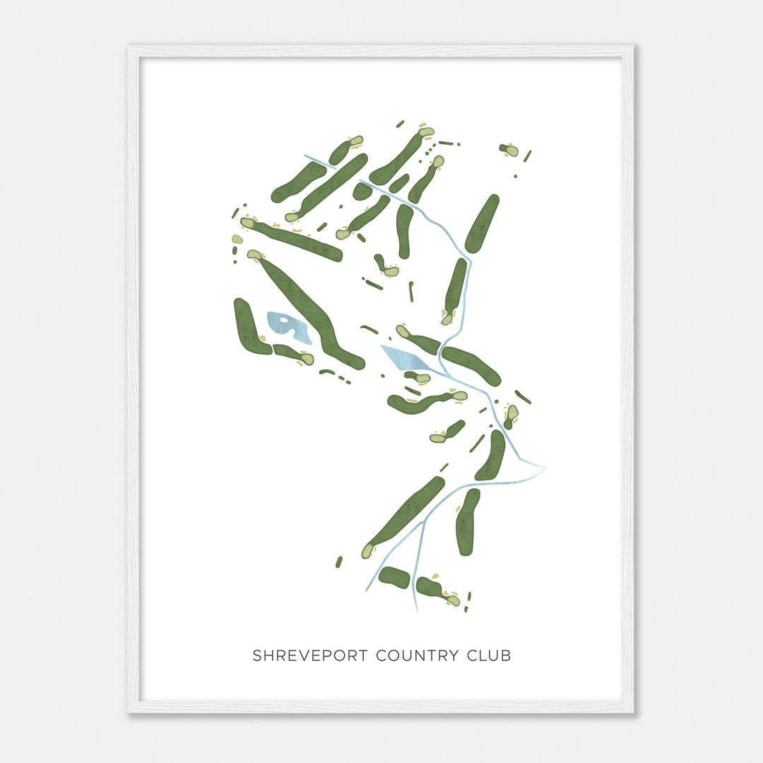 Print of Shreveport Country Club Modern Map