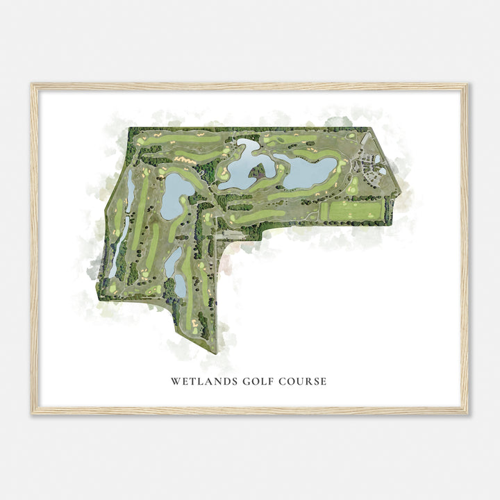 Print of Wetlands Golf Course Classic Map