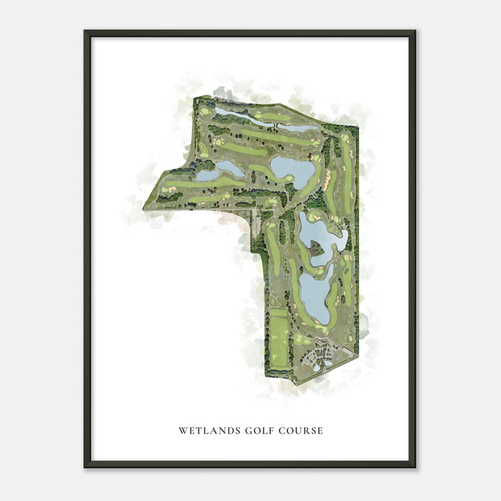 Print of Wetlands Golf Course Classic Map