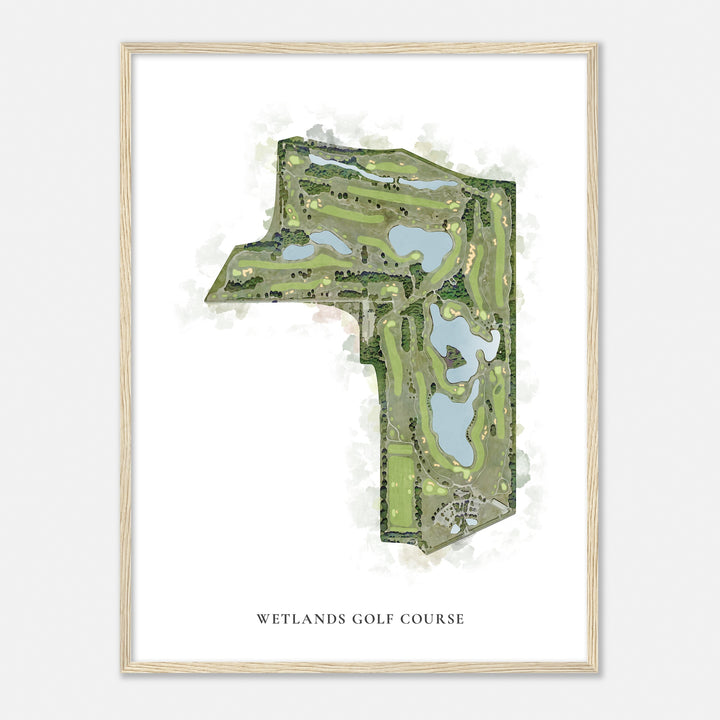 Print of Wetlands Golf Course Classic Map