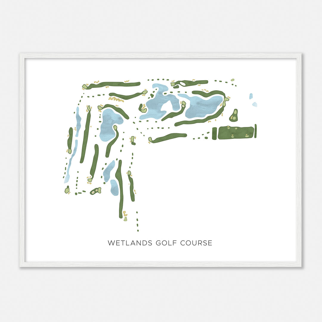 Print of Wetlands Golf Course Modern Map