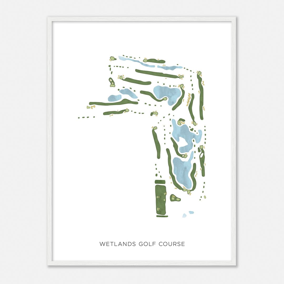 Print of Wetlands Golf Course Modern Map