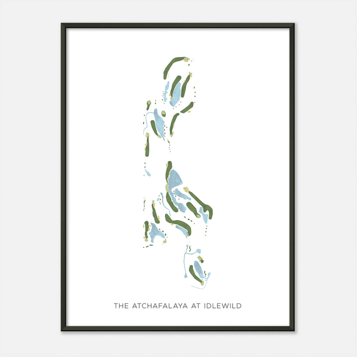 Print of The Atchafalaya At Idlewild Modern Map