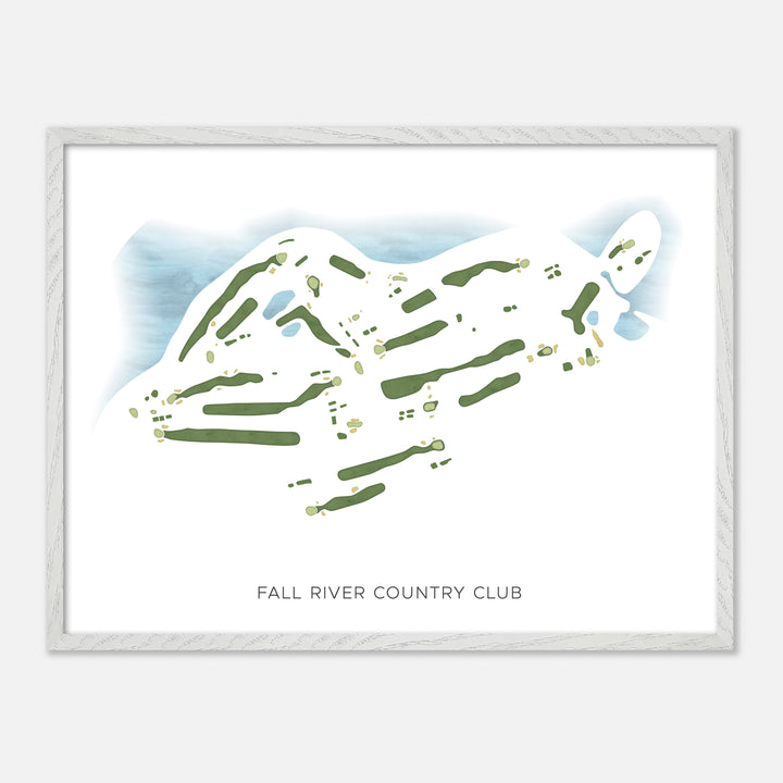 Print of Fall River Country Club Modern Map