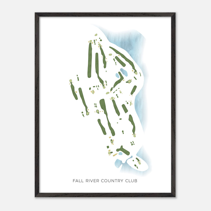 Print of Fall River Country Club Modern Map
