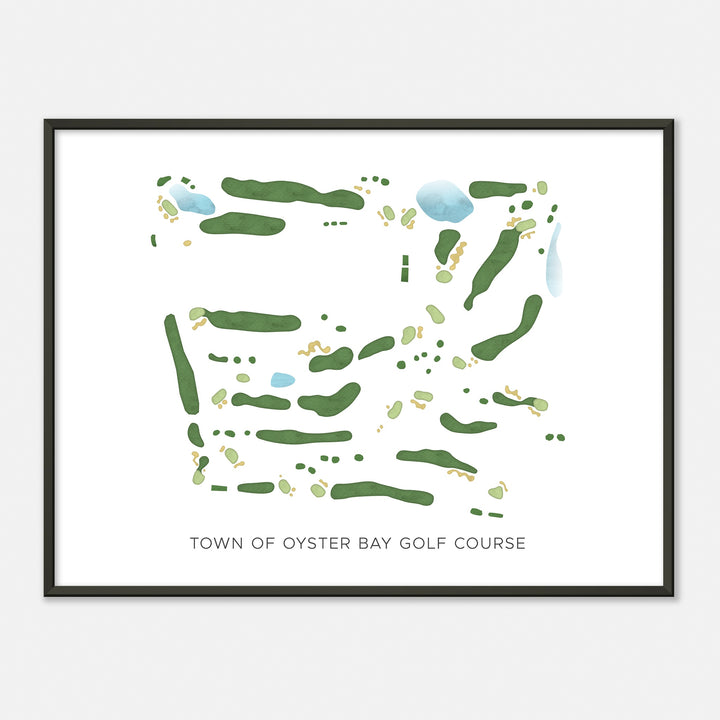 Print of Town Of Oyster Bay Golf Course Modern Map