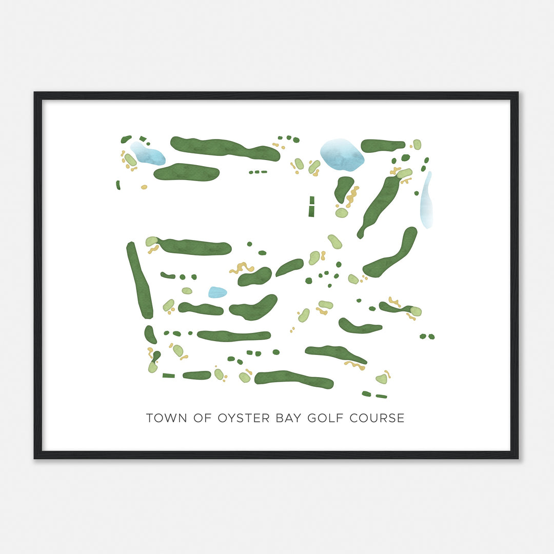 Print of Town Of Oyster Bay Golf Course Modern Map