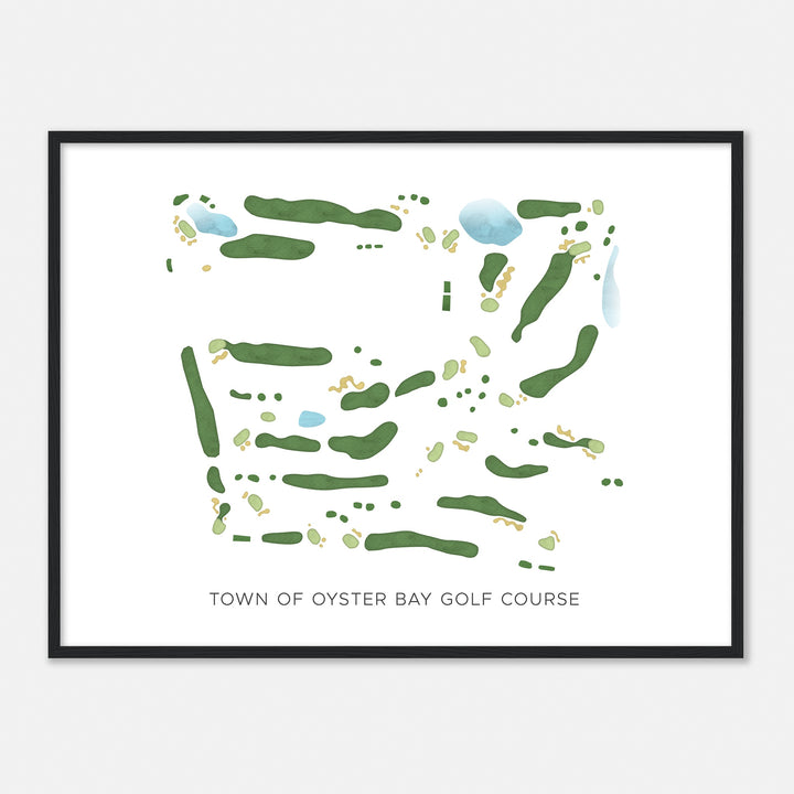 Print of Town Of Oyster Bay Golf Course Modern Map