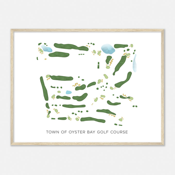 Print of Town Of Oyster Bay Golf Course Modern Map