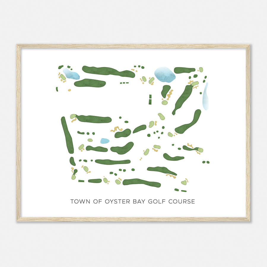 Print of Town Of Oyster Bay Golf Course Modern Map