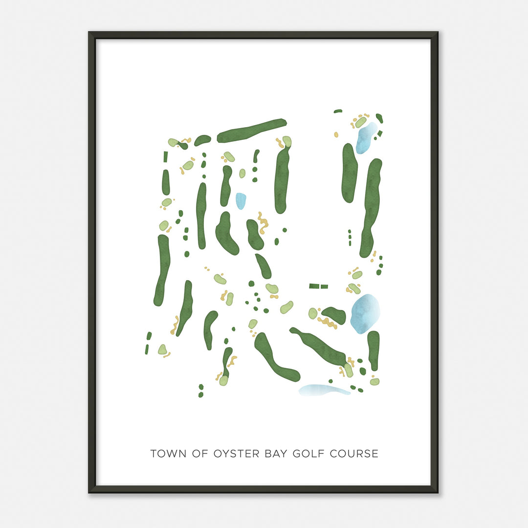 Print of Town Of Oyster Bay Golf Course Modern Map