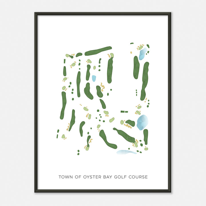 Print of Town Of Oyster Bay Golf Course Modern Map