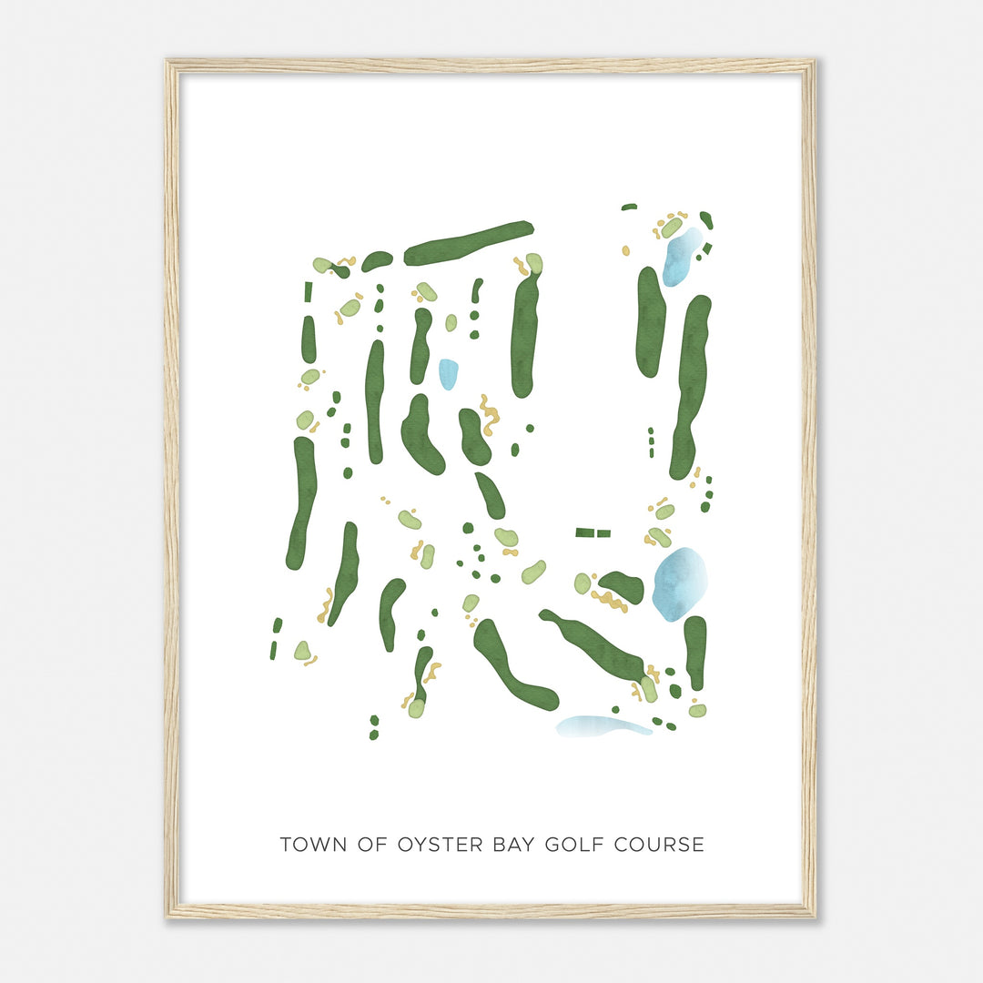 Print of Town Of Oyster Bay Golf Course Modern Map