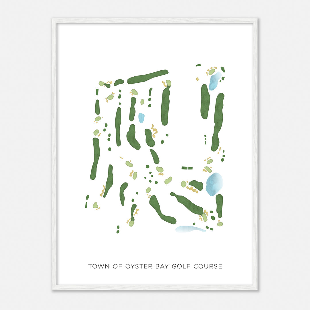 Print of Town Of Oyster Bay Golf Course Modern Map
