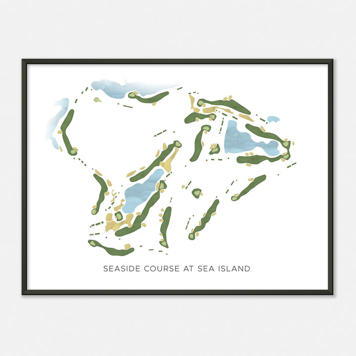 Print of Seaside Course At Sea Island Modern Map