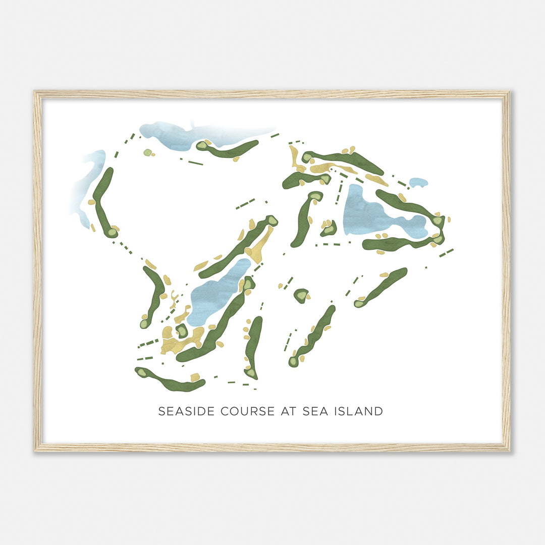 Print of Seaside Course At Sea Island Modern Map