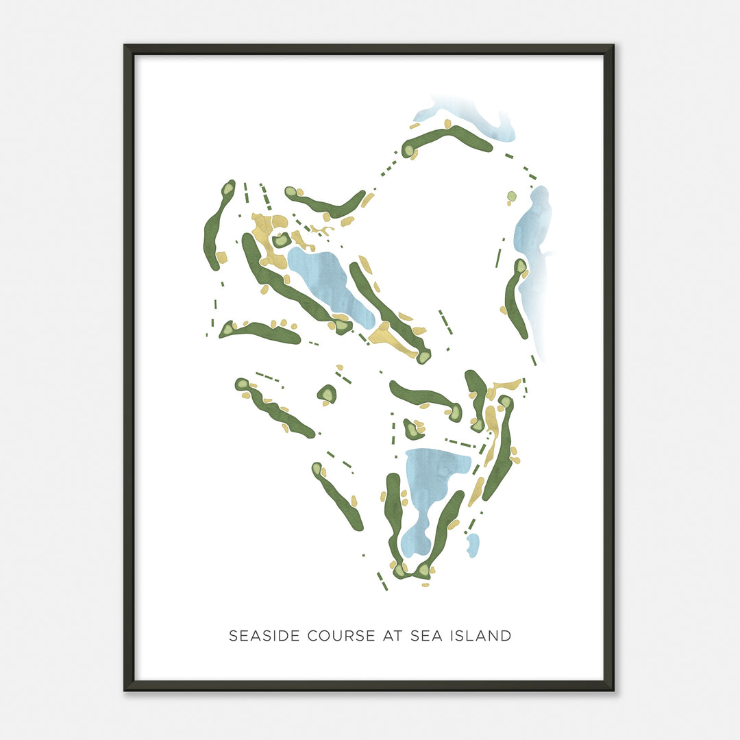 Print of Seaside Course At Sea Island Modern Map