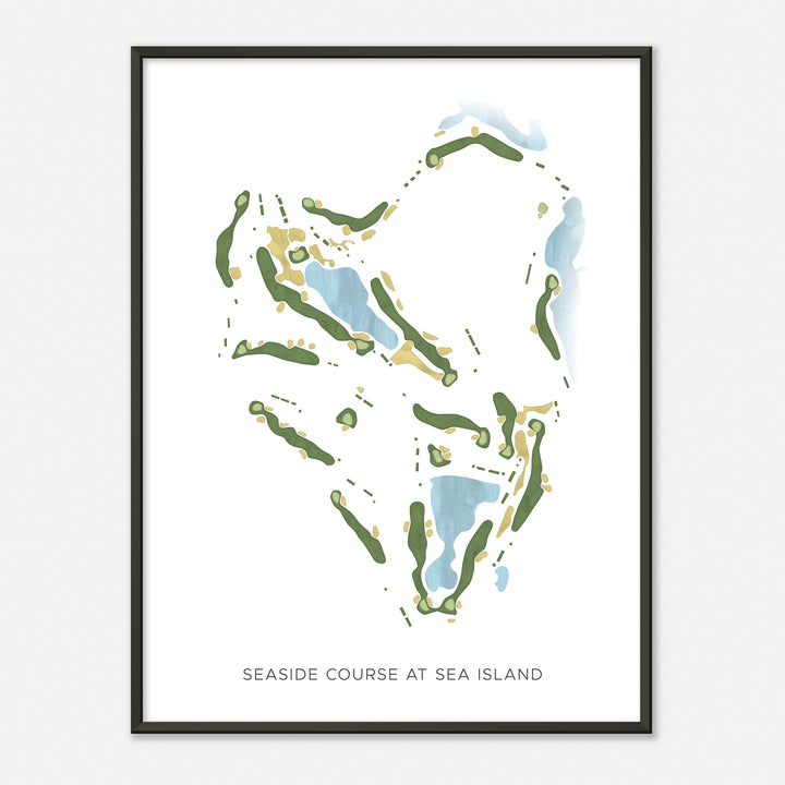 Print of Seaside Course At Sea Island Modern Map