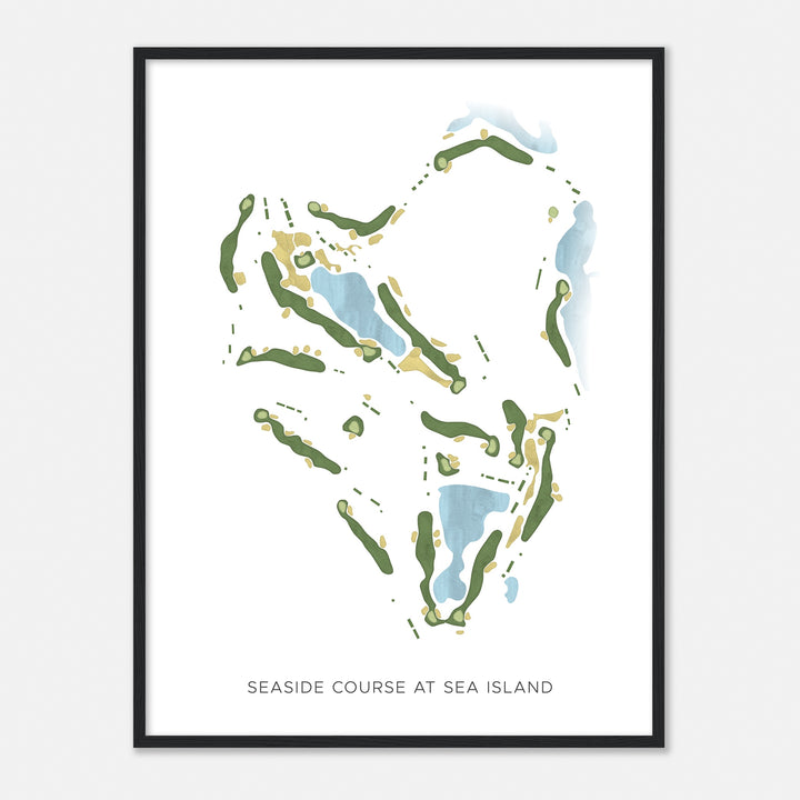 Print of Seaside Course At Sea Island Modern Map
