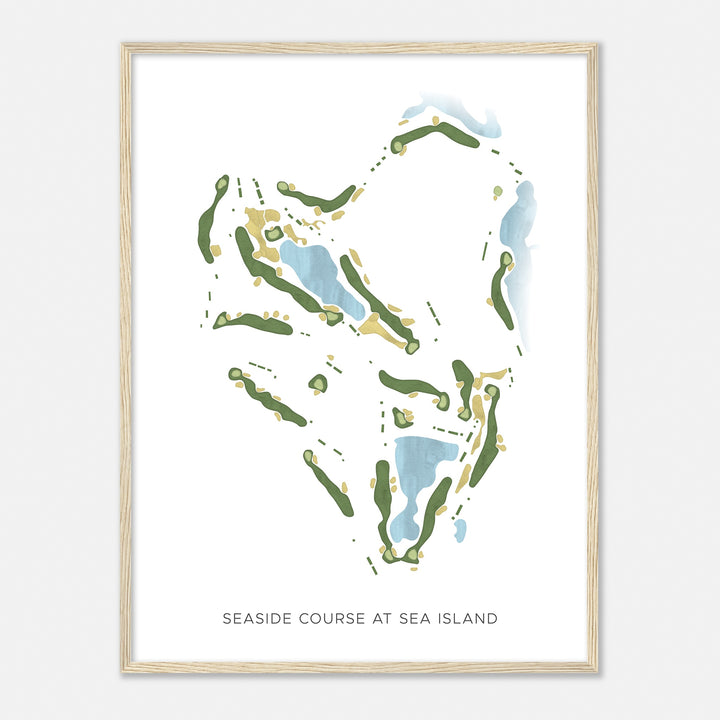 Print of Seaside Course At Sea Island Modern Map