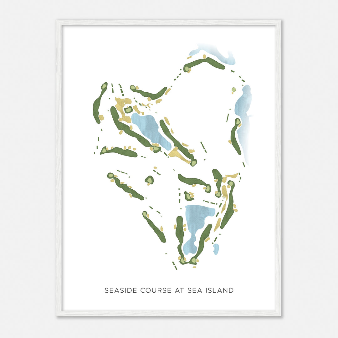 Print of Seaside Course At Sea Island Modern Map