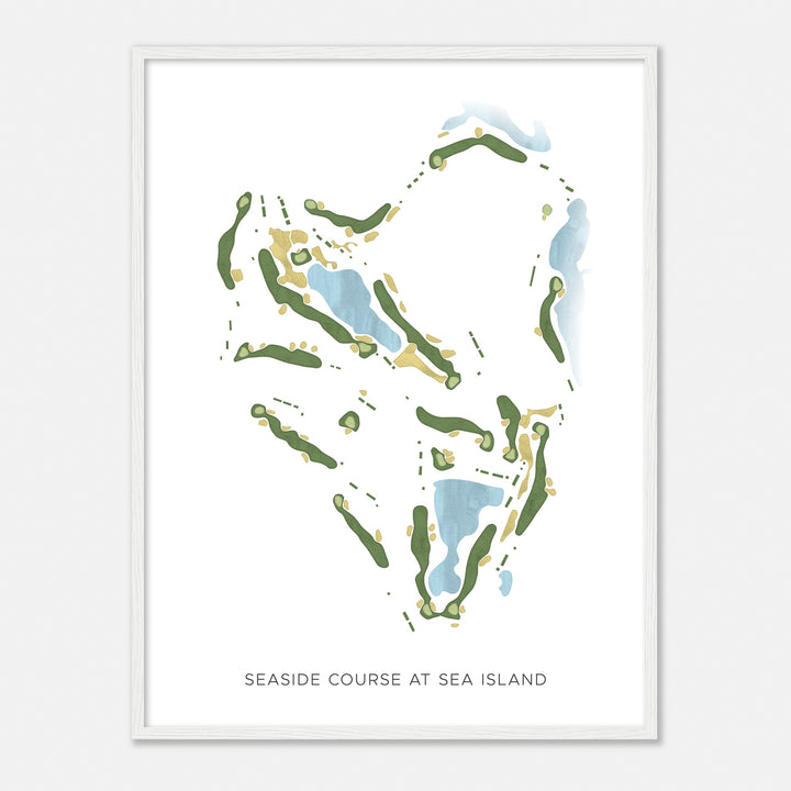 Print of Seaside Course At Sea Island Modern Map