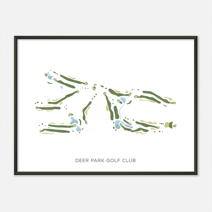 Print of Deer Park Golf Club Modern Map