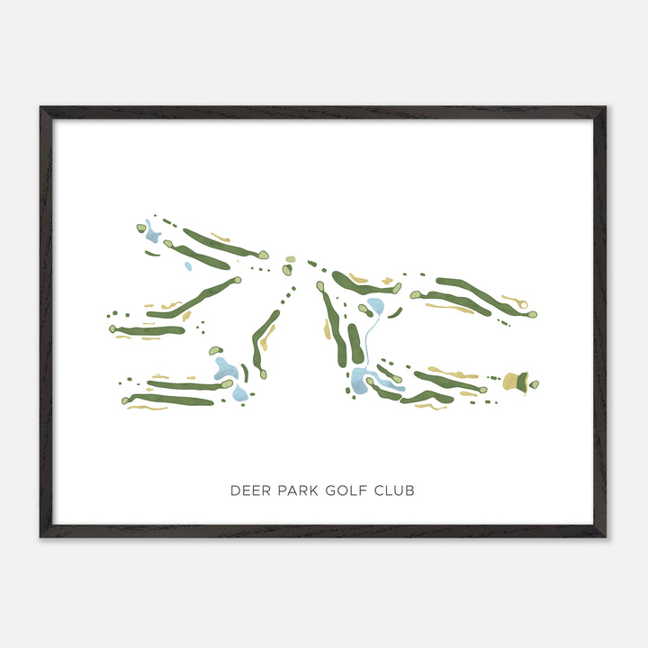 Print of Deer Park Golf Club Modern Map