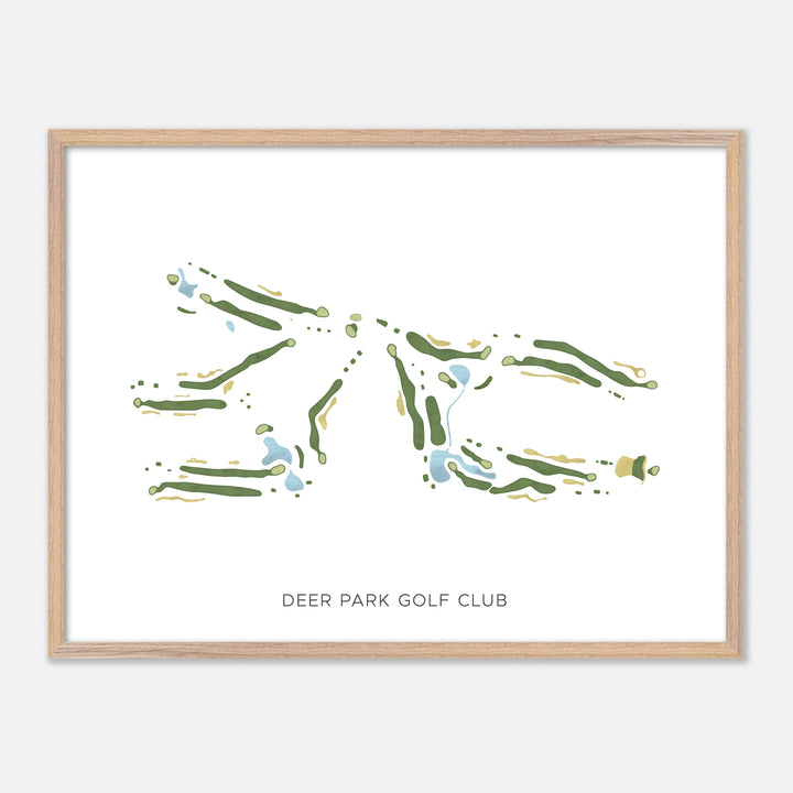 Print of Deer Park Golf Club Modern Map