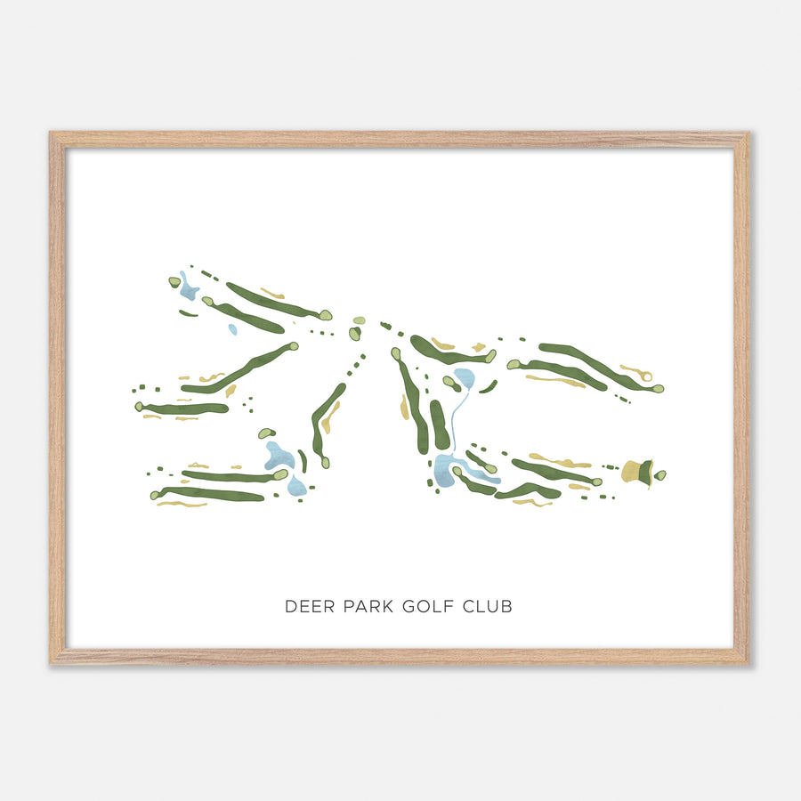 Print of Deer Park Golf Club Modern Map