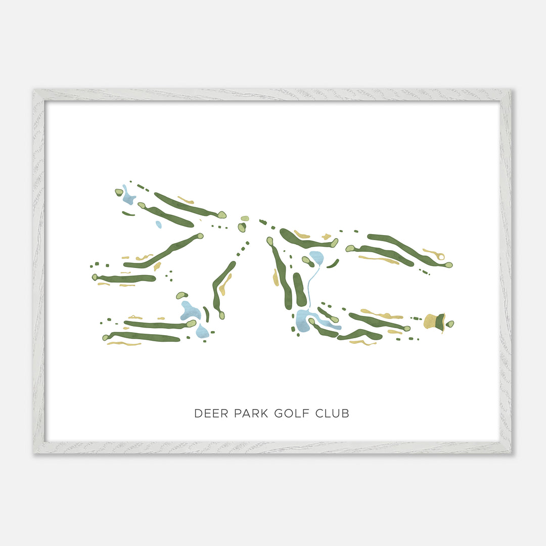 Print of Deer Park Golf Club Modern Map