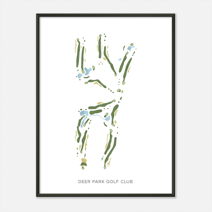 Print of Deer Park Golf Club Modern Map