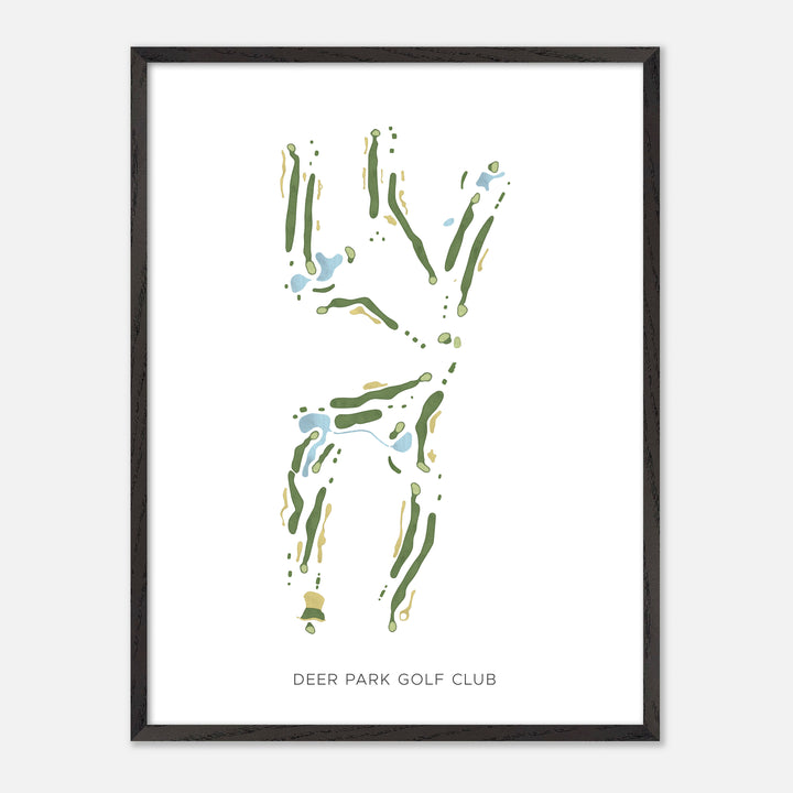 Print of Deer Park Golf Club Modern Map
