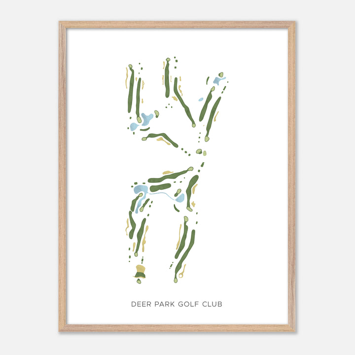 Print of Deer Park Golf Club Modern Map