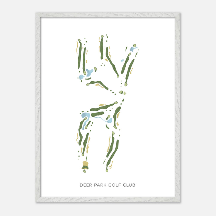 Print of Deer Park Golf Club Modern Map