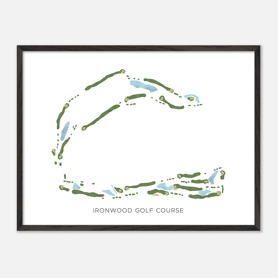 Print of Ironwood Golf Course Modern Map