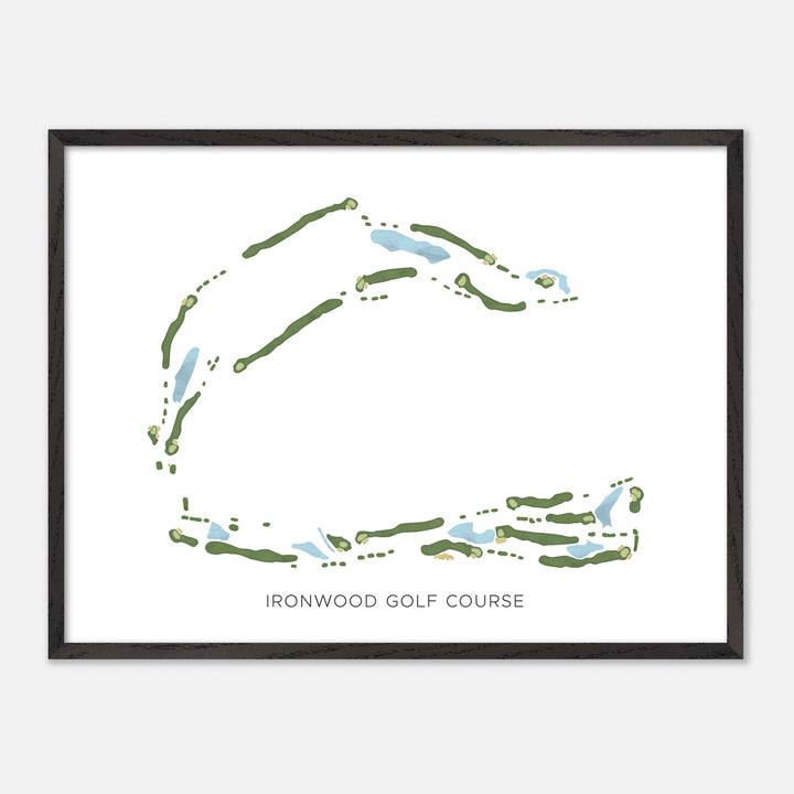 Print of Ironwood Golf Course Modern Map