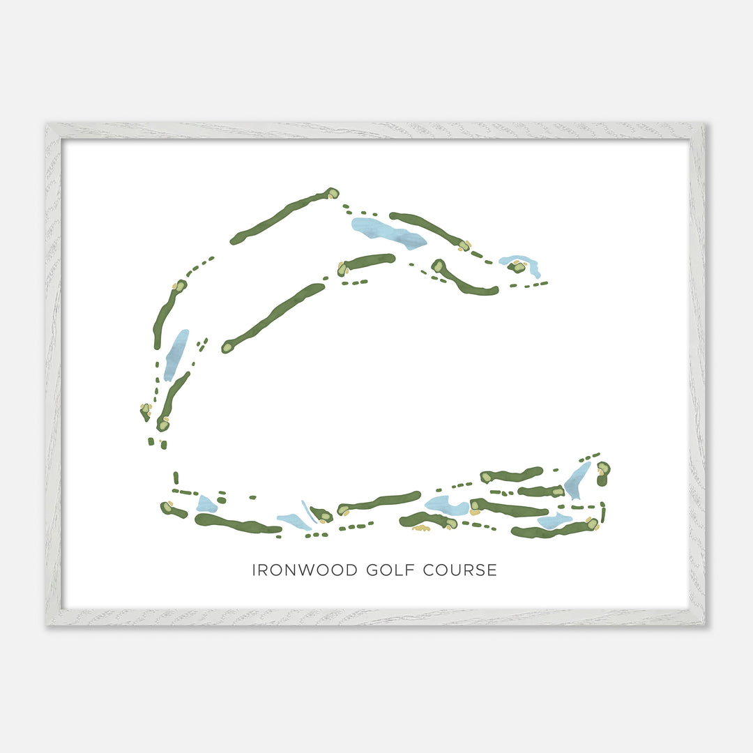 Print of Ironwood Golf Course Modern Map