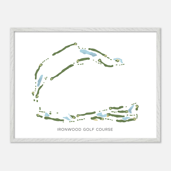 Print of Ironwood Golf Course Modern Map