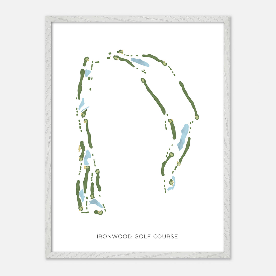 Print of Ironwood Golf Course Modern Map