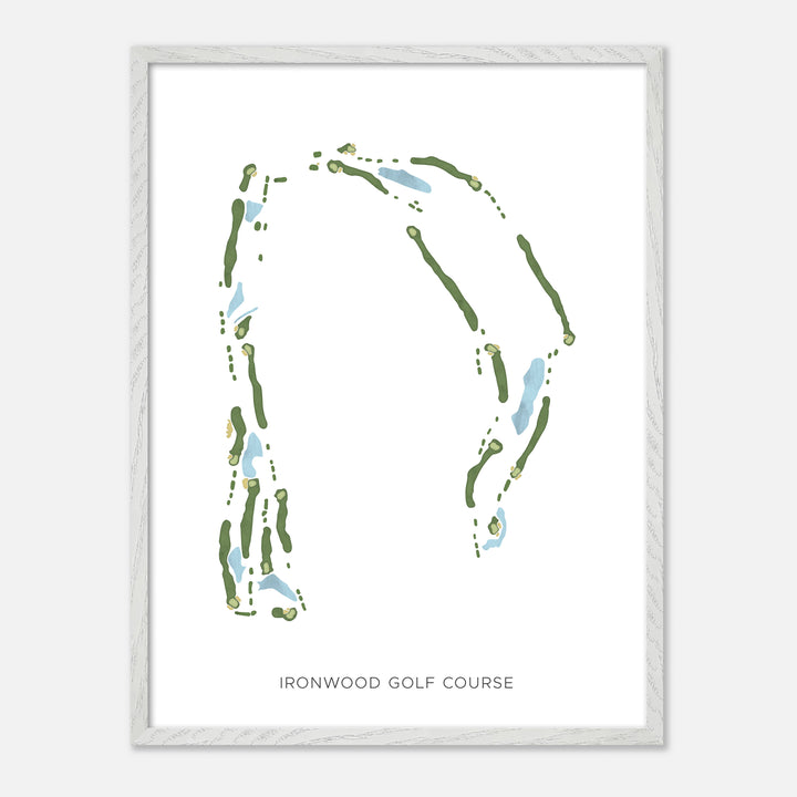 Print of Ironwood Golf Course Modern Map