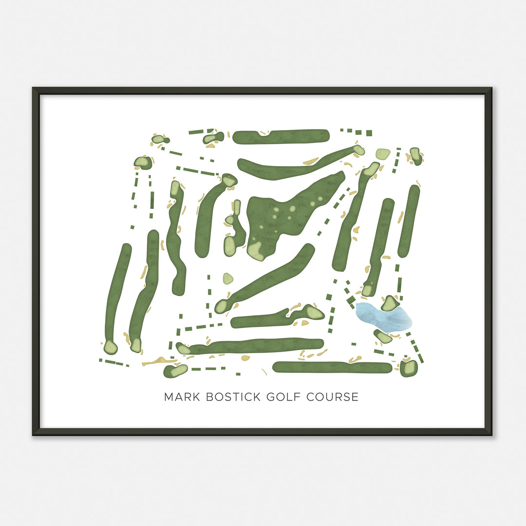 Print of Mark Bostick Golf Course Modern Map