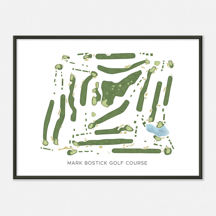 Print of Mark Bostick Golf Course Modern Map