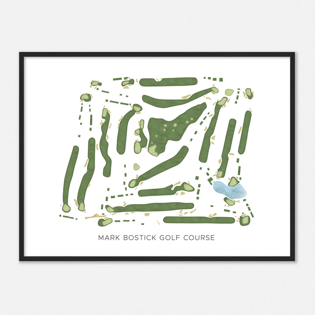 Print of Mark Bostick Golf Course Modern Map