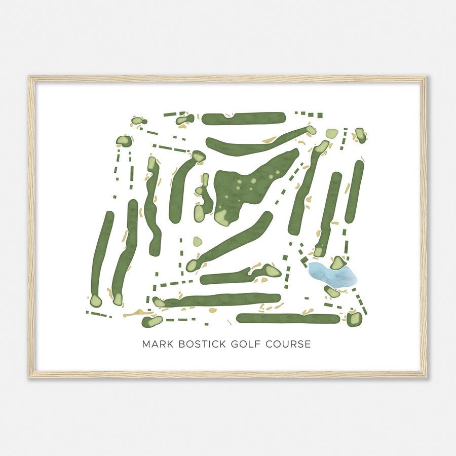 Print of Mark Bostick Golf Course Modern Map